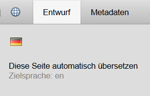 Seitenbearbeitung - Sprachen übersetzen