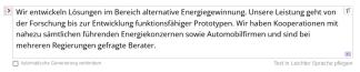 Fliesstext - Leichte Sprache pflegbar