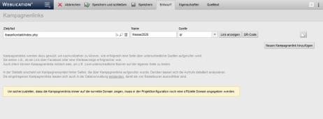 Verwaltung der Kampagnenlinks
