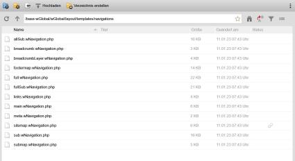 Navigationen-Darstellung