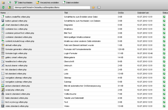 Strukturelemente-Darstellung
