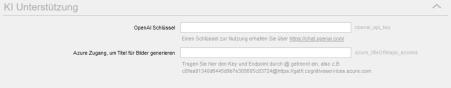 Projektkonfiguration: OpenAI Schlüssel