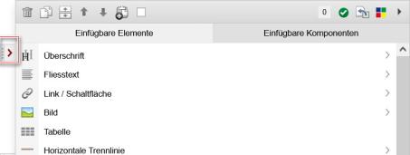 Strukturelement hinzufügen über Elementauswahl