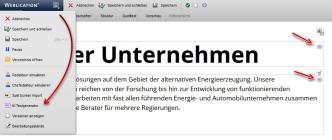 Seitenbearbeitung: KI-Funktionen