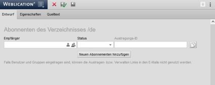 Verzeichnis - Abonnenten bearbeiten