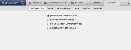 Verzeichniseinstellungen - Standard-Dateieinstellungen - Eigenschaften