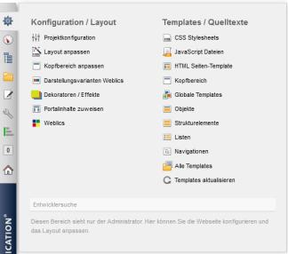 Weblication® Panel - Konfiguration