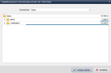 Other tools - Find large directories (progress bar)