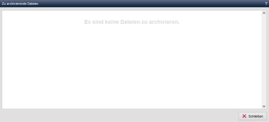 Werkzeuge - Archivierung