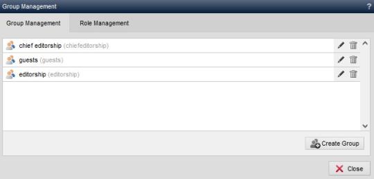 Group management - Overview