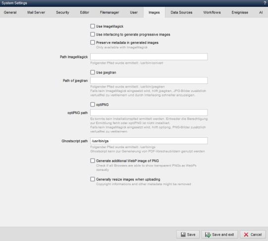 System settings - Pictures