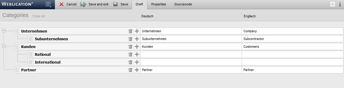 Editing a category file