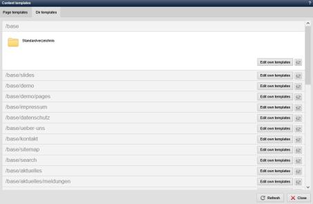Content templates - Directories