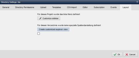 Directory settings - Display