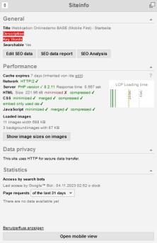Site information integrated via wsl:siteInfo