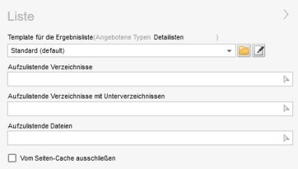 Listenbearbeitung / Listenoptionen