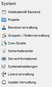 Weblication® Panel - System