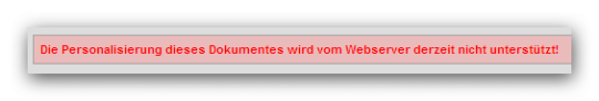 Datei-Eigenschaften - Personalisierung (vom Webserver nicht unterstützt)