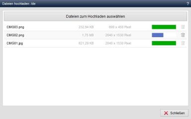 Datei hochladen - Uploadvorgang