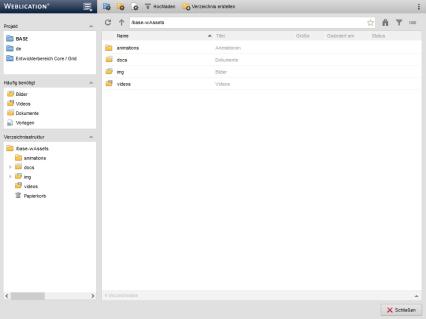Bilder / Assets verwalten