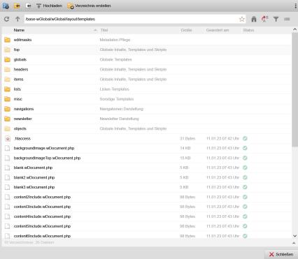 Customize layout - All templates