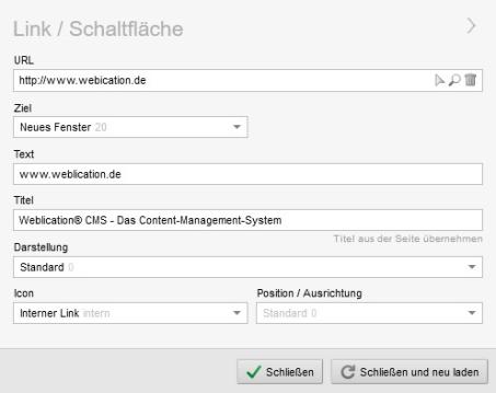 Linkbearbeitung über Link-Element der Mobile First