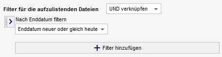 Listenoptionen - Filter nach Enddatum