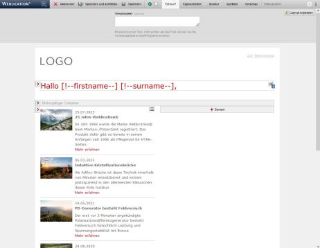 HTML-Version eines Newsletters bearbeiten
