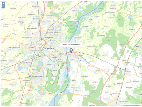 Weblics® OpenStreetMap - Karten Ansicht