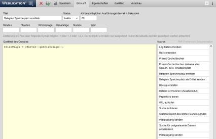 Cron-Skript bearbeiten