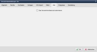 Verzeichniseinstellungen - Abo