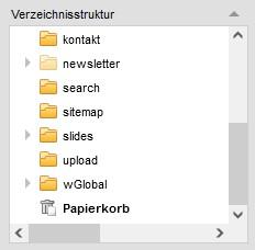 Dateiexplorer mit Papierkorb