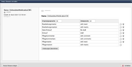 DeepL Glossare verwalten